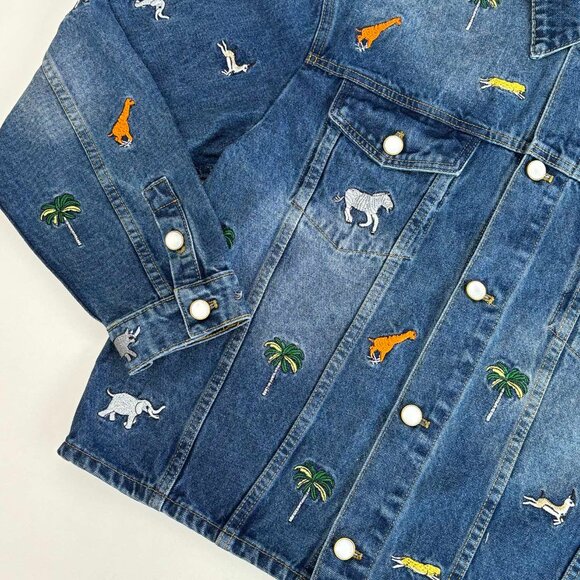 Louis Vuitton LV New Collection Animal Embroidered Denim Jacket Men's - Picture 5 of 14